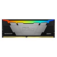 Esta es la imagen de memoria ram kingston dimm ddr4 16gb 3200mt/s fury renegade black xmp rgb cl16 288pin 1.35v c/disipador de calor p/pc/gamer/alto rendimiento kf432c16rb12a/16