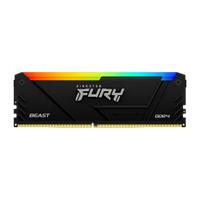 Esta es la imagen de memoria ram kingston dimm ddr4 16gb 3600mt/s fury beast black xmp rgb cl18 288pin 1.35v c/disipador de calor p/pc/gamer/alto rendimiento kf436c18bb2a/16
