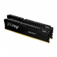 Esta es la imagen de memoria ram kingston dimm ddr5 32gb 2x16gb 5200mt/s fury beast black cl40 288pin 1.25v c/disipador de calor p/pc/gamer/alto rendimiento kit 2 kf552c40bbk2-32