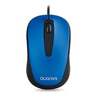 Esta es la imagen de mouse optico quaroni alambrico color azul 1200 dpi