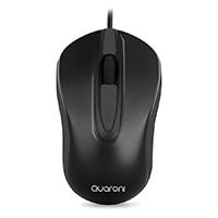 Esta es la imagen de mouse optico quaroni alambrico color negro 1200 dpi