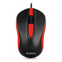 Esta es la imagen de mouse optico quaroni alambrico color rojo 1200 dpi