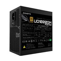 Esta es la imagen de fuente de poder gigabyte1000w/80 plus gold /negro/atx/modular