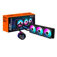 Esta es la imagen de disipador de enfriamiento liquido gigabyte aorus waterforce x ii 360i / lcd display /s-1200/s-1700/am4/am5/rgb / color blanco
