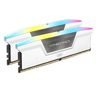 Esta es la imagen de memoria corsair vengeance rgb 32gb 2x16gb ddr5 dram 6400mt/s cl36 white cmh32gx5m2b6400c36w
