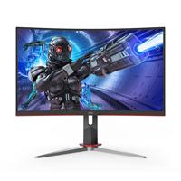 Esta es la imagen de monitor gamer curvo aoc 27 panel va / 165 hz / tiempo de respuesta 1 ms / amd free sync / color negro y rojo / 2 hdmi / vga / displayport / aspecto 16:9 / resolucion 1920 x 1080 / brillo 250 cd/m2