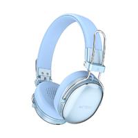 Esta es la imagen de audifonos acteck luxe chic hp710 / diadema / inalambricos / bt 5.4 / microfono omnidireccional / 20 hz a 20 khz / bateria 30 hrs / cancelacion de ruido hibrido / azul / ac-940917