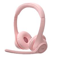 Esta es la imagen de audifonos diadema logitech zone 300 inalambricos bluetooth recargable type c rosa