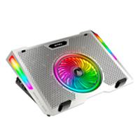 Esta es la imagen de base enfriadora froost epic be670 / altura ajustable 5 niveles / laptop de 15.6 pulg / 5 ventiladores / 10 modos de iluminacion / control de velocidad / aluminio / ac-940764