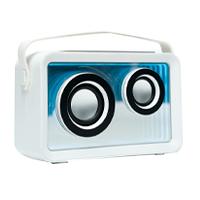 Esta es la imagen de bocina inalambrica transparente con centro de carga para smartphone loopstar perfect choice