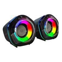 Esta es la imagen de bocinas gamer balam rush glimm penta bg545 / conexion dual / sonido estereo / usb - bluetooth 5.0 / 50 mm / 45 hz -16 khz / iluminacion rgb / 2 canales / 6 w / negro / br-941228
