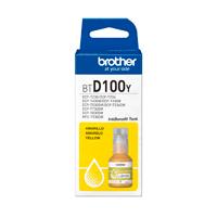 Esta es la imagen de botella de tinta brother amarillo btd100y de ultra alto rendimiento de hasta 5