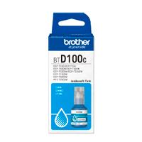 Esta es la imagen de botella de tinta brother cyan btd100c de ultra alto rendimiento de hasta 5
