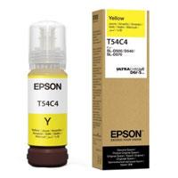 Esta es la imagen de botella de tinta epson modelo t54c ultrachrome d6r-s amarilla