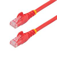 Esta es la imagen de cable de red de 0.5m rojo cat6 utp ethernet gigabit rj45 sin enganches startech