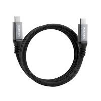 Esta es la imagen de cable usb adata usb-c a usb-c 3.2 magnetico de carga rapida color negro caccu3-100w-100an-bk