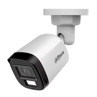 Esta es la imagen de camara/ dahua/ dh-hac-b1a51n-u-il-a/  bullet de 5 mp serie cooper/ lente 2.8 mm apertura hasta 106°/ iluminacion dual inteligente/hasta 30mts con ir +20mts luz calida/ microfono incorporado/ plastico