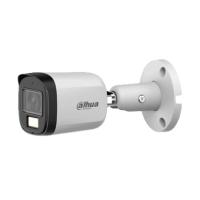 Esta es la imagen de camara hdcvi x plus/ dahua/ dh-hac-b2a51n-u-il-a/ bullet 5 mp/ lente 2.8 mm apertura hasta 106°/ iluminacion dual inteligente/ iluminacion 30mts ir + 20mts luz calida/ microfono incorporado/metalip67