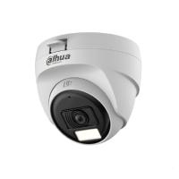 Esta es la imagen de camara hdcvi x plus/ dahua/ hac-t1a21n-u-il-a/domo de 2 mp/ / lente de 2.8 mm apertura hasta 100°/ iluminacion dual inteligente hasta 25mts con ir  and  20mts luz calida/ microfono integrado/ policarbona