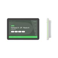 Esta es la imagen de controlador tactil logitech tap scheduler panel de programacion y reservador para salas de videoconferencia blanco