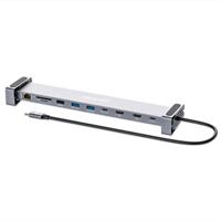 Esta es la imagen de docking/manhattan/190398/docking station usb-c 10 en 1 con mst para doble monitor 4k