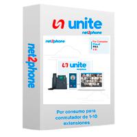 Esta es la imagen de extension por consumo - net2phone - para conmutador telefonico en la nube unite de 1 a 10 usuarios - licencia por usuario - renta mensual mas consumo - entrega electronica