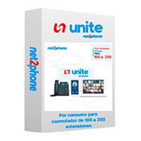 Esta es la imagen de extension por consumo -net2phone - para conmutador telefonico en la nube unite de 100 a 200 usuarios - licencia por usuario - renta mensual mas consumo - entrega electronica