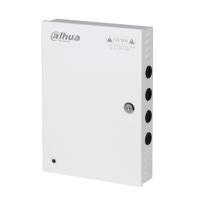 Esta es la imagen de fuente de poder/ dahua/ dh-pfm342-9ch/ de12 vcc 10 amper/ con distribuidor para 9 camaras/ indicadores led por canal/ voltaje de entrada de 90 vca-264v/ fusibles intercambiables/ gabinete metalico co