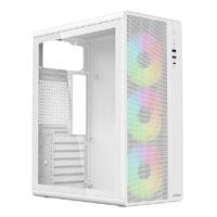 Esta es la imagen de gabinete acteck essen pro x gm767 / media torre / atx - m-atx - itx / iluminacion rainbow / lateral cristal templado / ventiladores incluidos / no incluye fuente de poder / blanco / ac-941716