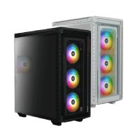 Esta es la imagen de gabinete adata xpg battlecruiseriist mid tower cristal templado 4 ventiladores negro (battlecruiseriist-bkcww)