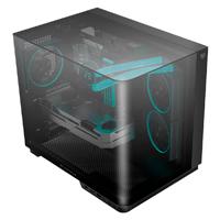 Esta es la imagen de gabinete gamer balam rush tank expert curve 6800 / media torre / atx - micro atx - itx / ventiladores argb incluidos / panel curvo de cristal templado / soporte p/ tarjeta de video / negro / br-94157