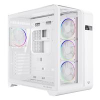 Esta es la imagen de gabinete gamer balam rush tank expert curve 7400 / media torre / atx - m-atx - itx / cristal templado / pantalla de monitoreo / soporte para enfriamiento / iluminacion argb / blanco / br-941600