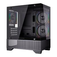 Esta es la imagen de gabinete gamer balam rush tank perform 3200 / mini torre / m-atx - itx / cristal templado / iluminacion argb / ventiladores incluidos / filtro de polvo / soporte para enfriamiento / negro / br-941655