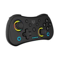 Esta es la imagen de gamepad balam rush kontrol pocket g555 / control game pad inalambrico / joystick hall / turbo y giroscopio / recargable / dual bt y cable / rgb / wake-up / nintendo- android- ios / negro / br-942553