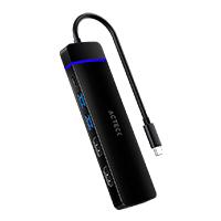 Esta es la imagen de hub acteck gate 8v dh676 / 8 en 1 / entrada usb c / hdmi 4k 30 hz / sd-tf 480 mb / dp tipo c 100w / usb 3.0 / dp 10.2 gbps / win - mac - linux / negro / ac-936477