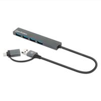 Esta es la imagen de hub/manhattan/181006/ hub de 4 puertos usb-a 3.2 gen 1 con conector adaptable de usb-a a usb-c