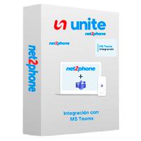 Esta es la imagen de integracion a ms teams - net2phone - para conmutador telefonico unite - licencia por usuario - renta mensual - entrega electronica
