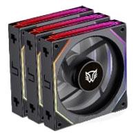 Esta es la imagen de kit 3 ventiladores balam rush eolox link exl95/ flujo de aire optimo / velocidad 1800 rpm / silencio con poder / conexión daisy-chain / rgb / negro / br-942089