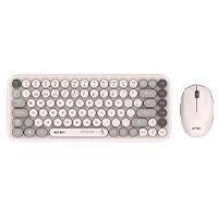 Esta es la imagen de kit acteck creator chic k-colors mk480 / teclado y mouse / inalambrico - multimedia / 85 teclas / optico / 800 dpi / 4 botones + scroll / win + mac / español / dongle usb / gris / ac-940221