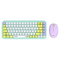 Esta es la imagen de kit acteck creator chic k-colors mk480 / teclado y mouse / inalambrico - multimedia / 85 teclas / optico / 800 dpi / 4 botones + scroll / win + mac / español / dongle usb / tiffany / ac-940238