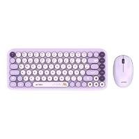 Esta es la imagen de kit acteck creator chic k-colors mk480 / teclado y mouse / inalambrico - multimedia / 85 teclas / optico / 800 dpi / 4 botones + scroll / win + mac / español / dongle usb / violeta / ac-940252