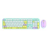 Esta es la imagen de kit acteck creator chic k-colors mk485 / inalambrico / multimedia / dongle 2.4 / esp / 105 teclas / optico / 1600 dpi ajustable / 4 botones + scroll / win + mac / tiffany / ac-940191