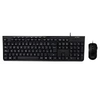 Esta es la imagen de kit acteck creator prime mk455 / teclado y mouse / alambrico / 105 teclas / multimedia / 1600 dpi ajustable / optico / 3 botones + scroll / win - mac os - android / negro / ac-939928