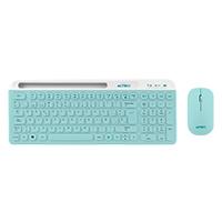 Esta es la imagen de kit acteck creator virtuos silk mk720 / teclado y mouse / inalambrico / dual bt usb / recargable / español / 100 teclas / multimedia / ranura p /dispositivos / 4000 dpi / optico / tiffany / ac-940153