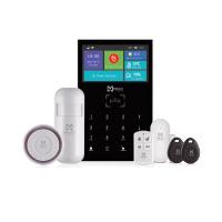 Esta es la imagen de kit de alarma integral smarthome mirati wifi 4g panel tactil pantalla a color tamper switch incluye sirena