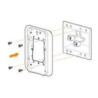Esta es la imagen de kit de montaje hpe aruba s0j43a hpe aruba networking ap-600h-mnt2 dual hang wall-box mount kit s0j43a