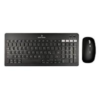Esta es la imagen de kit de teclado y mouse regargable inalambrico negro zebrary perfect choice