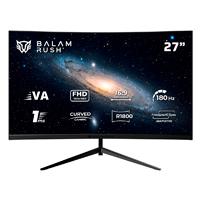 Esta es la imagen de monitor gamer balam rush andromeda mag27y / curvo / 27 pulg / va / full hd / 180 hz / 1 ms / r1800 / vesa 100 / rgb / overclock 200 hz / freesync / flicker free / low blue light / negro / br-942980