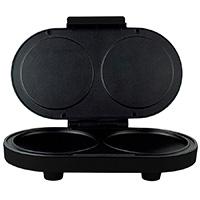 Esta es la imagen de parrilla para hotcakes mirati / 1000w / doble parilla / antiadherente / negro