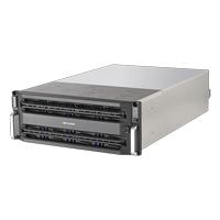 Esta es la imagen de servidor de almacenamiento en red hikvision / soporta 24 discos duros (incluye 18 discos de 25 tb) / soporta hasta 400 canales / controlador simple